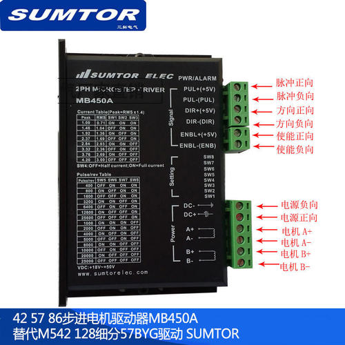 三拓57步进马达驱动器DM542替代MB450A通用128细分M542直流DM556