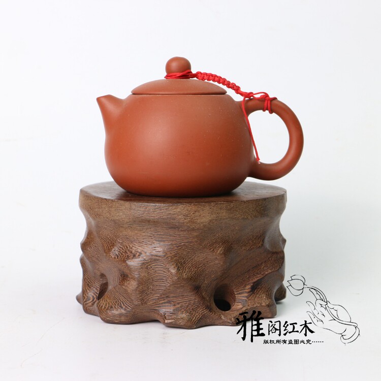 实木小底座鸡翅木茶壶底座木质根雕摆件底座木托石头挖槽底座木架