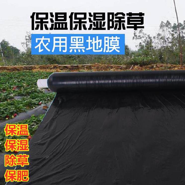 可降解农用地膜黑膜除草保温环保膜建筑黑地膜1米防草地塑料薄膜