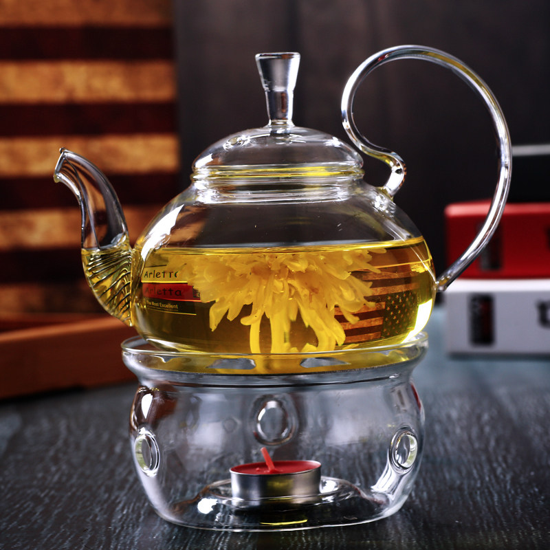 玻璃泡茶壶加厚套装花茶壶高把壶养生壶耐热茶具可明火直烧玻璃壶