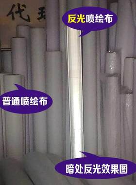 反光喷绘白布定制作做户外门头防水招牌灯箱布背景墙装修围档