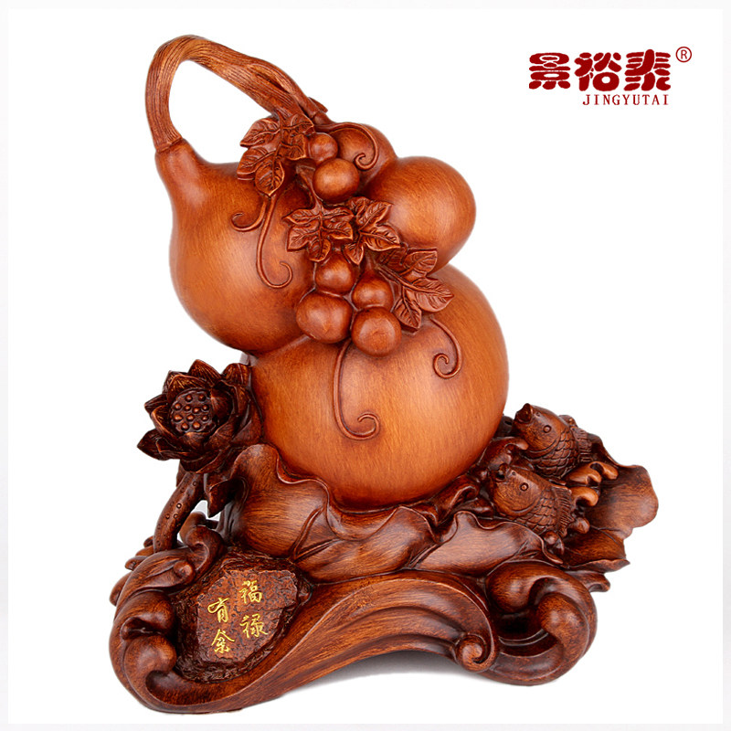 大号招财葫芦福禄有余摆件工艺品 家居办公室客厅装饰品礼品摆设