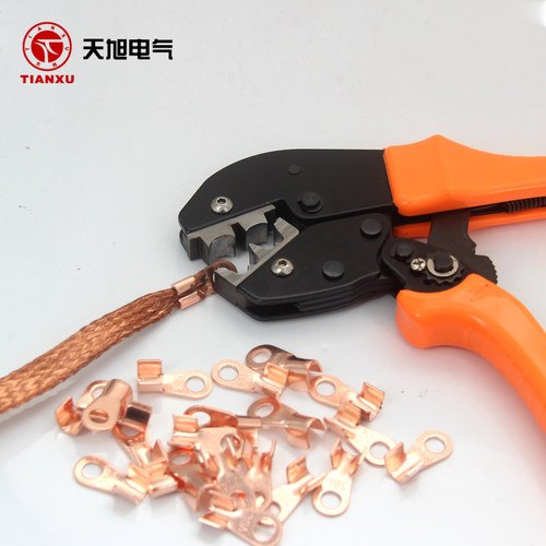 开口铜鼻子压线钳线鼻钳子OT开口鼻子压线工具20A-80A裸端子冷压