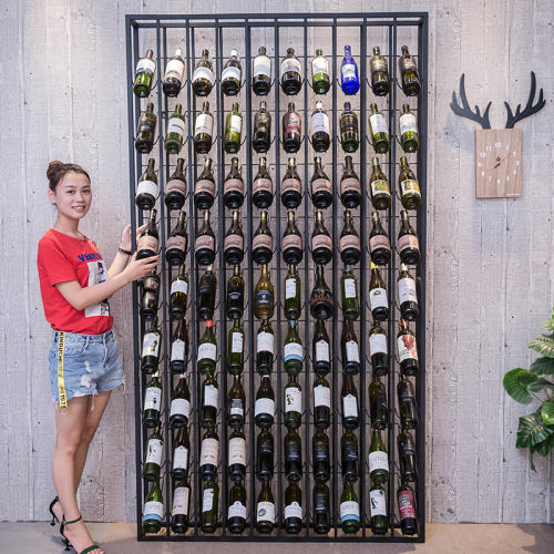 简约美式铁艺酒吧酒柜展示柜壁挂式红酒架现代家用落地酒架定制