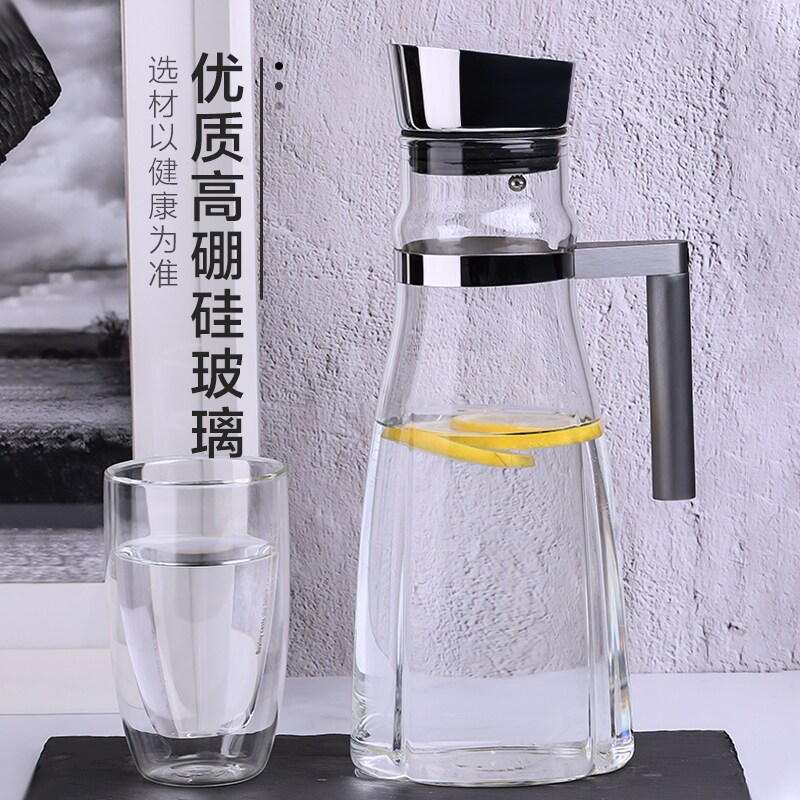 英国ORTOR玻璃杯家用双层隔热水杯办公绿茶杯玻璃喝水杯水壶套装