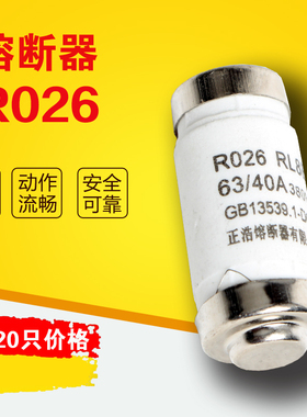 速发螺旋式熔断器R022 RO66-6 20A2A400A6A RL8B型80V20个/盒