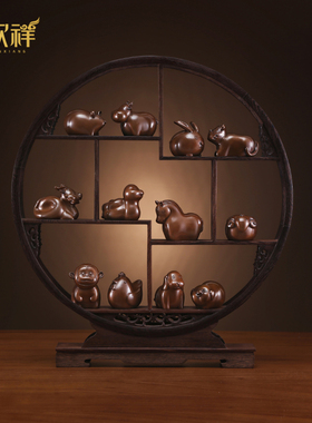 铜欣祥 紫铜十二生肖创意家居装饰品摆件客厅玄关办公室饰品摆件