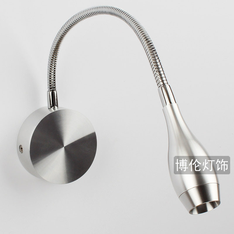 led软管射灯3w背景墙灯服装店聚光玄关照画灯N 床头壁灯1W明装射