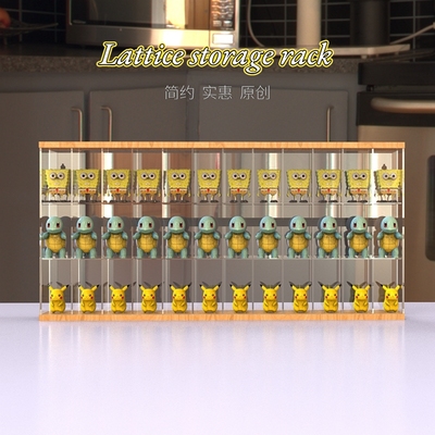 盲盒收纳展示架挂墙泡泡玛特popmart防尘罩娃娃Molly亚克力展示盒