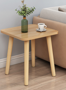 小茶几边b几方几边柜沙发边桌实木角简约正方形卧室床头柜小方桌