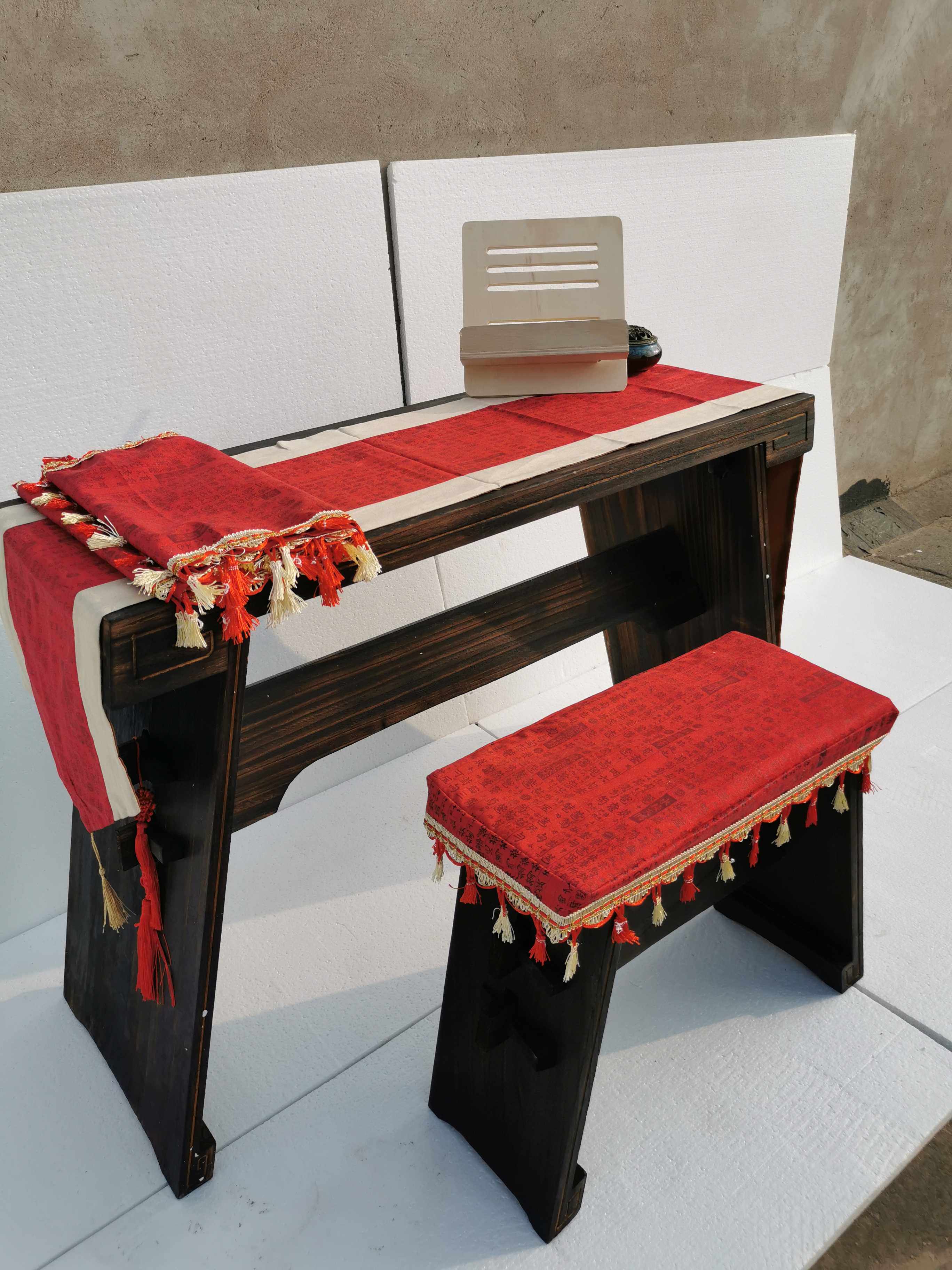 18爆款冲量款纯泡桐实木共鸣箱古琴桌凳仿古实木y伏羲式仲尼式