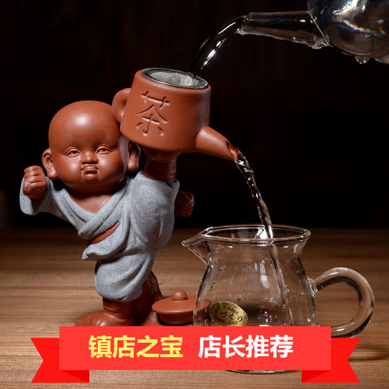 新品紫砂茶漏茶滤小和尚陶瓷茶叶过滤器功夫茶具配件精品茶宠摆饰