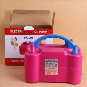 包邮电动气球泵气球打气机 打气筒 双孔打气筒  电动打气筒