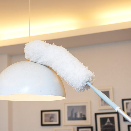 家用长柄清洁除尘掸子可拆卸伸缩天花板灯具除尘用具可弯曲除尘扫