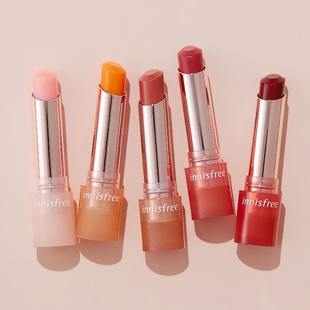 Innisfree悦诗风吟莹采透露润唇膏口红玫瑰砖色暖红茶色保湿滋润