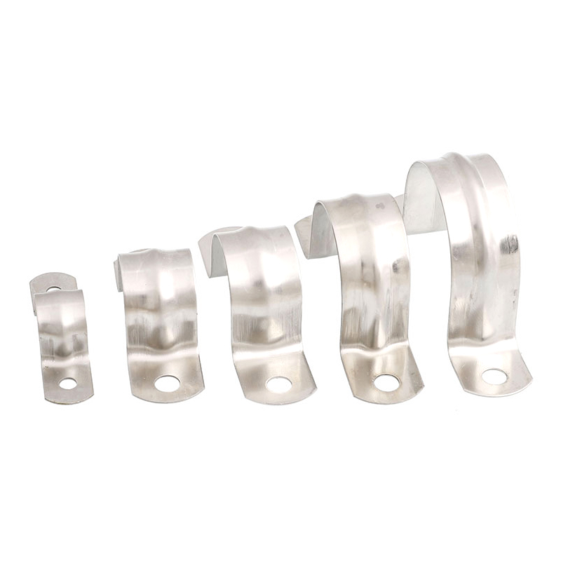 304不锈钢半边码PVC管码管夹喉箍U型卡管卡骑马卡 ppr水管固定夹