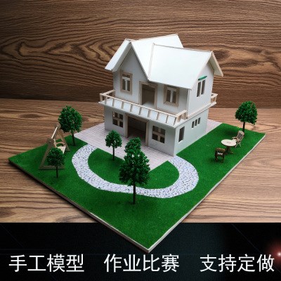 制作雪弗板模型学生n作业比赛diy木片木棒沙盘料型材包模定制