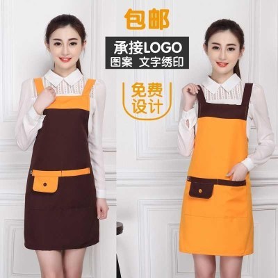 好女款围裙e套装 蛋糕面包房 生鲜超市便利店营业员工作服定制.