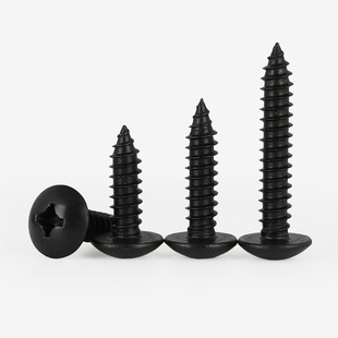 速发M465MM 黑色04不锈钢自攻螺丝钉镀头锌十字大扁头蘑菇黑自攻