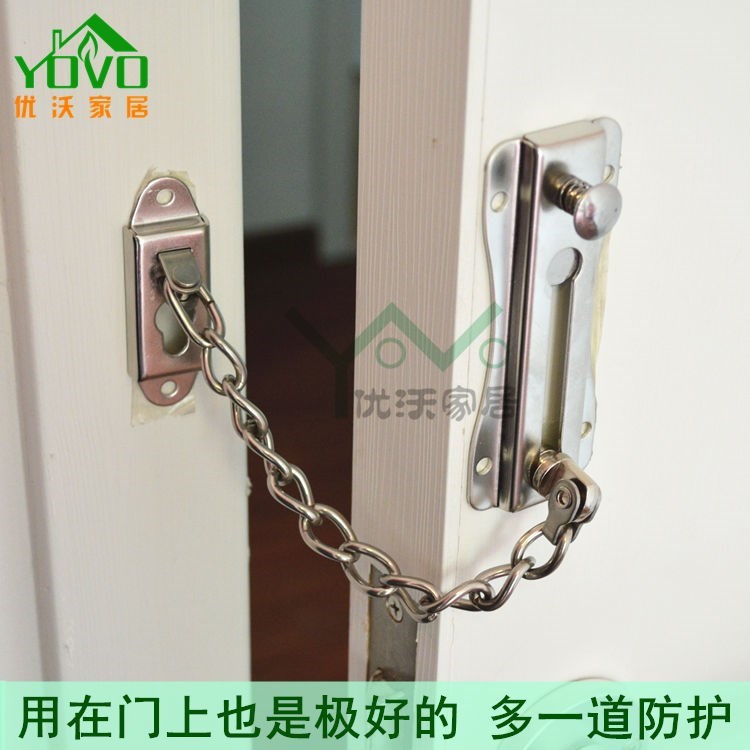 宽不锈钢窗锁扣内外o开窗户锁家用限位锁铝塑阳台门防盗链条.