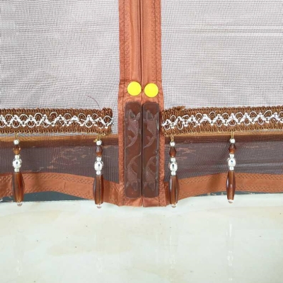 静音磁性软纱门客厅卧室蚊虫子加密隔断拉合门帘红W色门帘家用i.