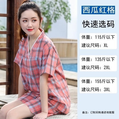 新款汗蒸服男女情侣款胖人桑拿180-C260斤加肥加大全棉服浴服浴衣