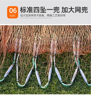 传统撒网易抛网老式工手抛网旋网手撒网L尼龙轮胎线铅坠手撒网