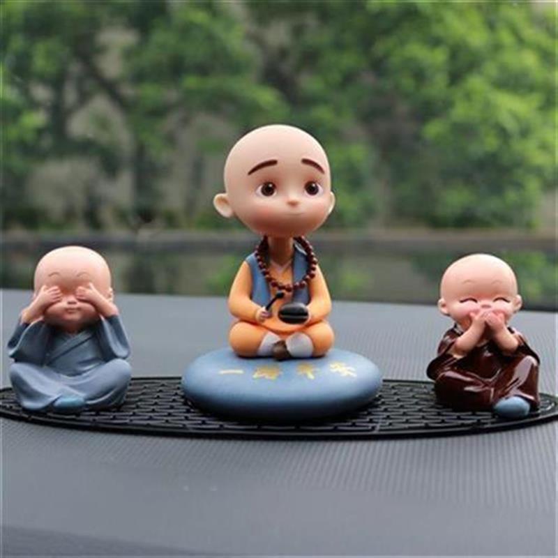 摇头网红一禅小和载摆饰r 修心养e汽车装m件可爱车尚车内饰用品