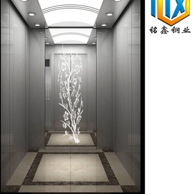 新锈钢电梯装潢板镜面玫瑰金蚀刻i厅门轿厢装饰包安装.