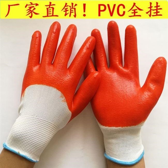 1建筑胶皮女士棉k线修车棉纱工人半手套薄劳保耐磨薄款橡胶1l