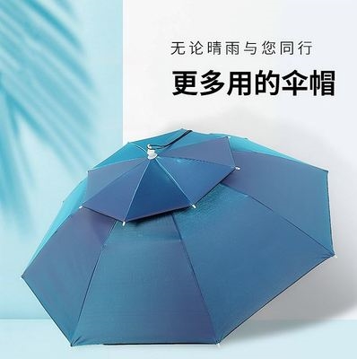2.2米三折万向合金钓鱼伞w-折叠超短防暴雨防晒厚面料雨伞遮阳u.