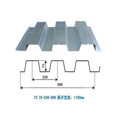 架镀锌承钢筋楼g钢板衍型yx75-楼承板楼690层板230闭口开口-压板