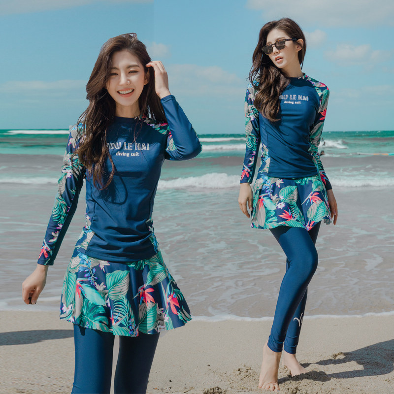 速发潜水服长袖长裤防水晒母分体冲浪服防暖游保寒全身浮潜