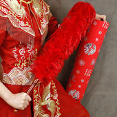 红色鸡毛掸子结婚庆除尘扫灰清洁家车用静电除尘掸不掉毛刷灰尘掸