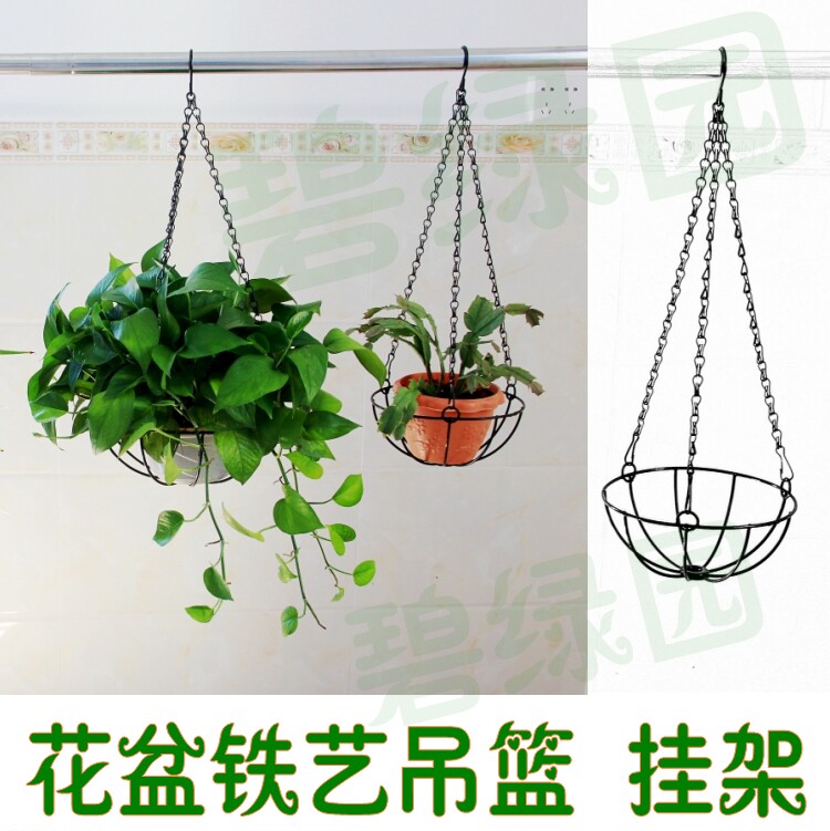 悬挂绿萝吊兰阳台花架挂架多肉花盆铁艺吊链挂链吊篮空气凤梨架子图片