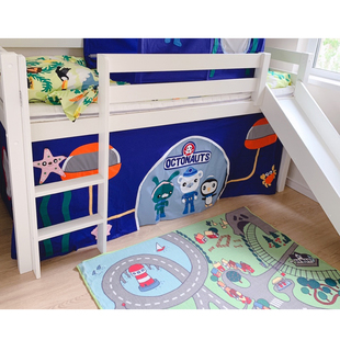 半高床帏儿童床布帘中高床布幔游戏围布床幔床围床帘帘布纯棉帷幔