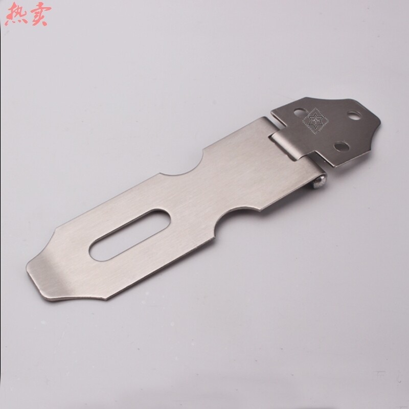 速发门锁扣明扣闩式门别门老门销不锈钢带锁防盗插销门扣门栓锁扣