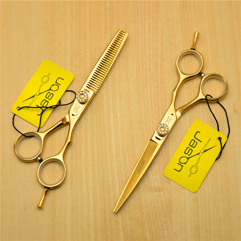 速发J平S森/杰O宝石5.56.0寸金色美发剪刀理发剪 A剪刘海剪牙剪