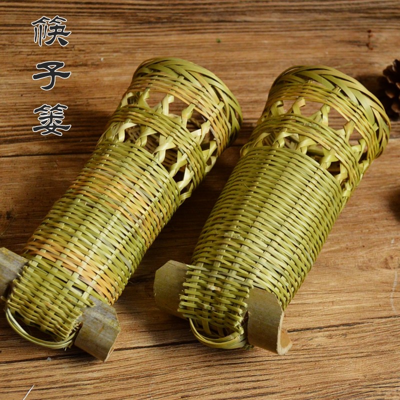创意挂壁竹编筷子笼筷子架w筷子筒厨房餐具笼挂式沥水酒篓过滤器