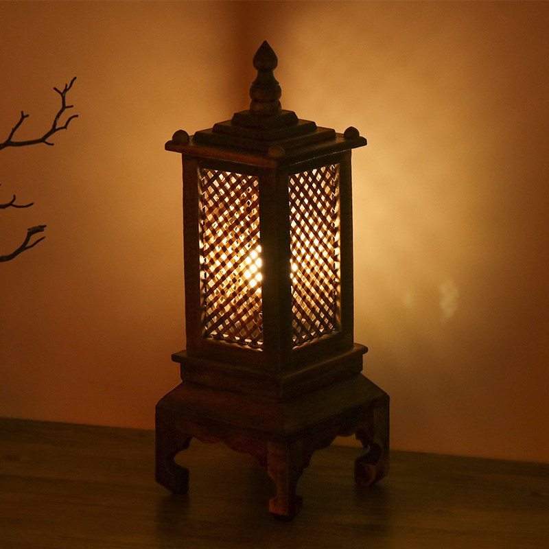 精选东南亚风格竹编卧室床头灯 泰国进口简约温馨护眼小夜灯装饰