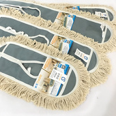 斯洁工业拖把布平板拖把替换布尘推布布套式 白色布