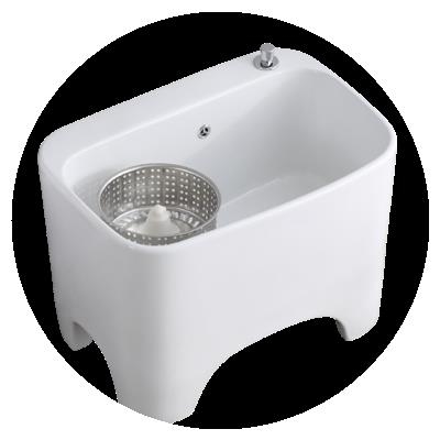 阳台双驱动家用拖把池高脚墩布池大号地拖盆卫生间四脚台控拖布池