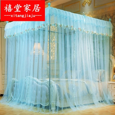 极速1免安装拉链双开门1.8m床双人D家用一1.5单人1.2米二蚊帐五2