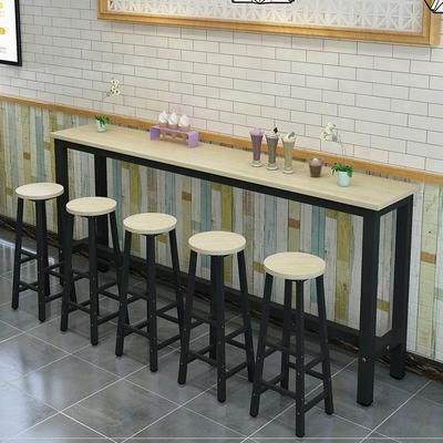 新品靠窗长条桌宽30cpm窄桌子长桌装饰酒吧台商用冷饮店咖啡桌酒