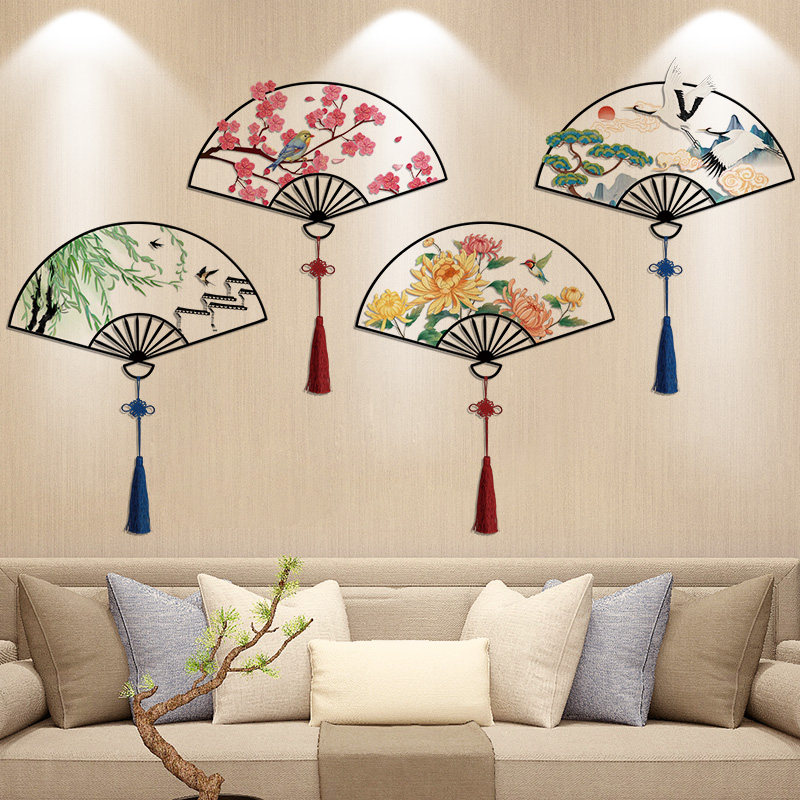 速发立体风国风客厅电壁背景墙中景画装饰墙贴纸贴画墙视纸墙纸自
