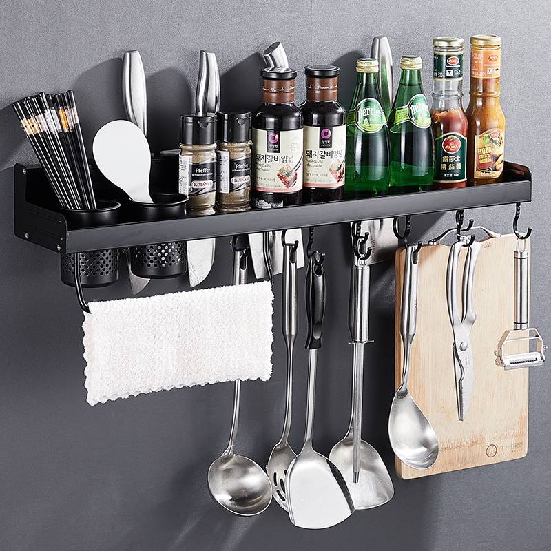 极速厨房置物架免打孔壁挂式刀架家用调味料收纳S架子厨具用品挂