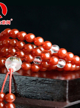 新品黑曜石手链红玛瑙手串佛珠本命年生肖本命佛守V护首饰男女单
