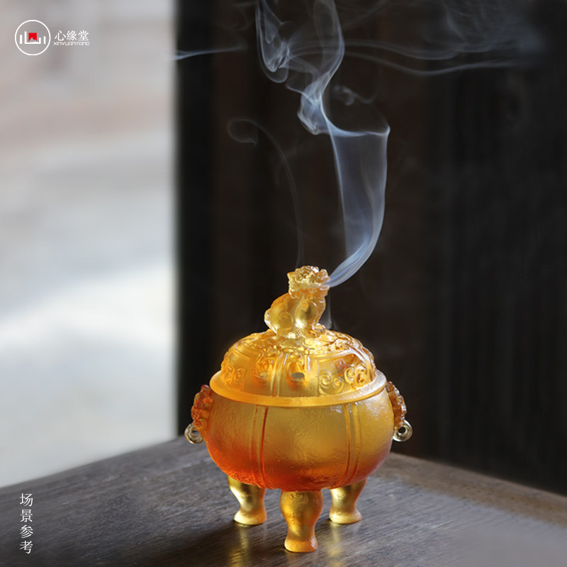 热销心缘堂琉璃香器香炉 家用熏香炉【福运延绵香炉】 摆件家居香
