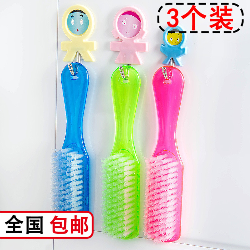 速发家用多功能鞋刷 长柄板 清洁衣物刷洗衣刷不伤鞋软毛刷小料塑