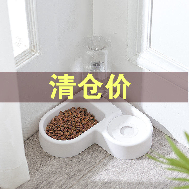 速发狗碗狗盆双碗盆金饮水猫碗泰迪动毛小狗食盆饭自猫咪用品